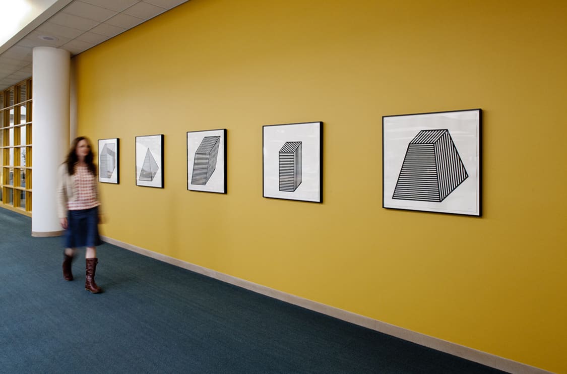 Sol Lewitt, Five Forms Divided by a Cube, 1982